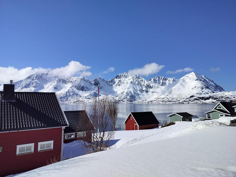 Domy v Oksfjord Severné Nórsko